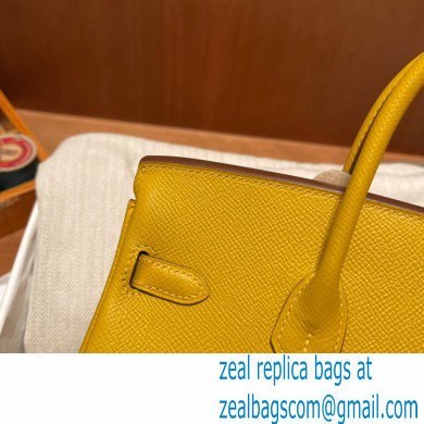 Hermes Birkin 25cm Bag jaune amber in Original epsom Leather