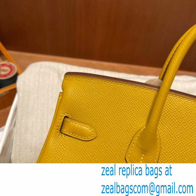 Hermes Birkin 25cm Bag jaune amber in Original epsom Leather - Click Image to Close