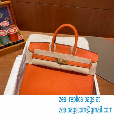 Hermes Birkin 25cm Bag orange in Original Togo Leather