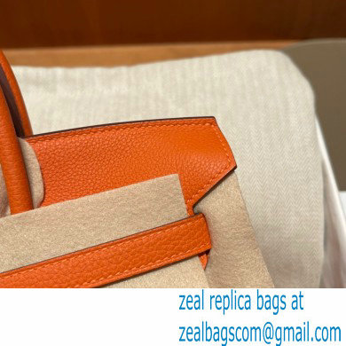 Hermes Birkin 25cm Bag orange in Original Togo Leather