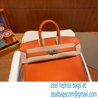 Hermes Birkin 25cm Bag orange in Original Togo Leather - Click Image to Close