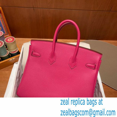 Hermes Birkin 25cm Bag rose tyrien in Original Togo Leather