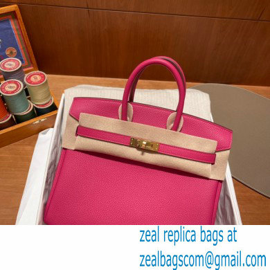 Hermes Birkin 25cm Bag rose tyrien in Original Togo Leather