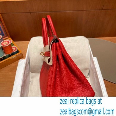 Hermes Birkin 25cm Bag rouge de coeur in Original Togo Leather - Click Image to Close