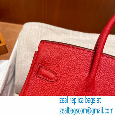 Hermes Birkin 25cm Bag rouge de coeur in Original Togo Leather - Click Image to Close