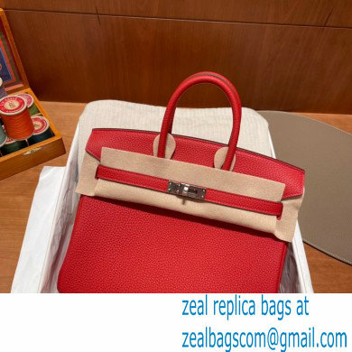 Hermes Birkin 25cm Bag rouge de coeur in Original Togo Leather - Click Image to Close