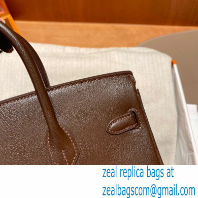 Hermes Birkin 25cm Bag rouge sellier in mysore Leather handmade