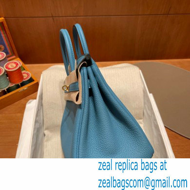 Hermes Birkin 25cm Bag turquoise in Original Togo Leather