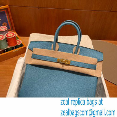 Hermes Birkin 25cm Bag turquoise in Original Togo Leather - Click Image to Close