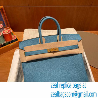 Hermes Birkin 25cm Bag turquoise in Original Togo Leather