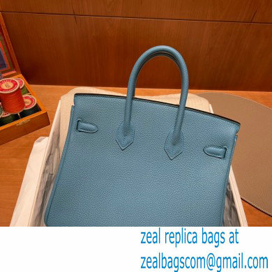 Hermes Birkin 25cm Bag turquoise in Original Togo Leather - Click Image to Close