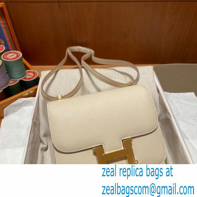 Hermes Constance 18 in original Epsom Leather craie with gold Hardware