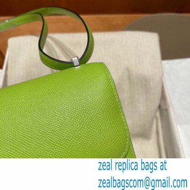 Hermes Constance 18 in original Epsom Leather kiwi with silver Hardware