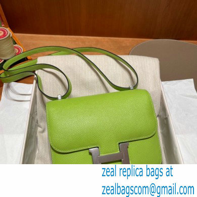 Hermes Constance 18 in original Epsom Leather kiwi with silver Hardware