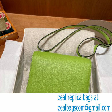 Hermes Constance 18 in original Epsom Leather kiwi with silver Hardware