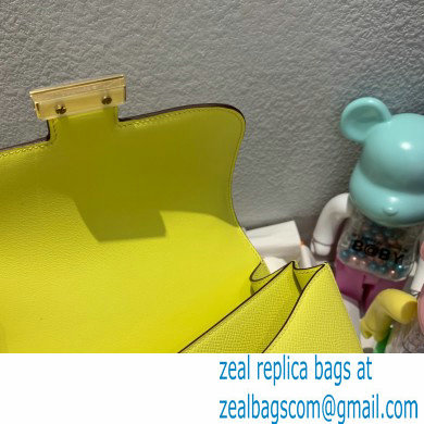 Hermes Constance 18 in original Epsom Leather lemon yellow with gold Hardware