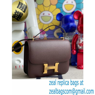 Hermes Constance 18 in original Epsom Leather rouge sellier with Gold Hardware