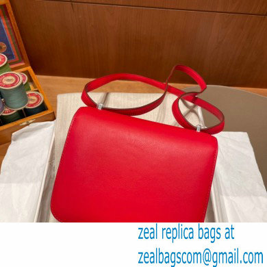 Hermes Constance 18 in original swift Leather rouge de coeur with silver Hardware handmade