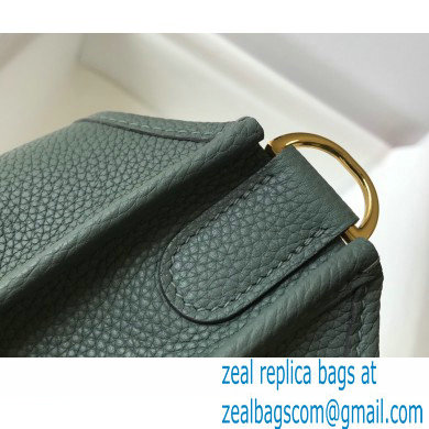 Hermes Evelyne III PM Bag Almond Green with Gold Hardware Half Handmade - Click Image to Close