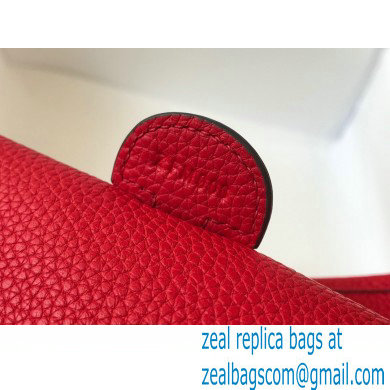 Hermes Evelyne III PM Bag Red with Gold Hardware Half Handmade - Click Image to Close