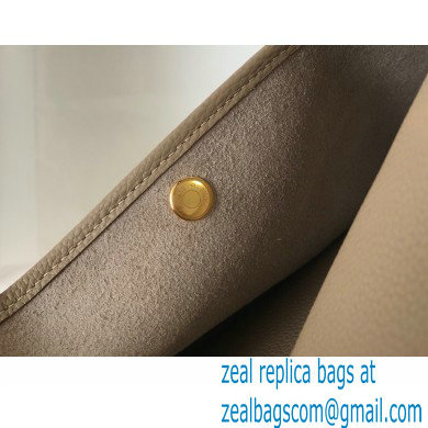 Hermes Evelyne III PM Bag Tourterelle Grey with Gold Hardware Half Handmade - Click Image to Close