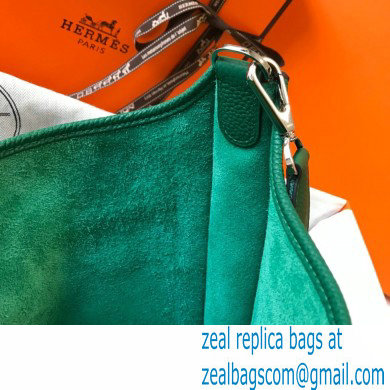 Hermes Evelyne III PM Bag Vertigo Green with Silver Hardware