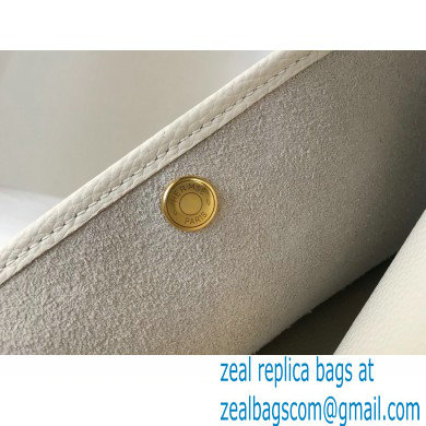 Hermes Evelyne III PM Bag White with Gold Hardware Half Handmade - Click Image to Close