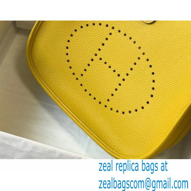 Hermes Evelyne III PM Bag Yellow with Silver Hardware - Click Image to Close