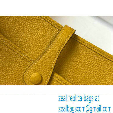 Hermes Evelyne III PM Bag Yellow with Silver Hardware - Click Image to Close