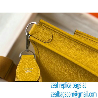 Hermes Evelyne III PM Bag Yellow with Silver Hardware