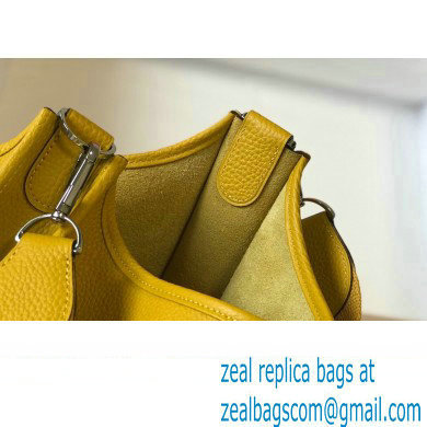 Hermes Evelyne III PM Bag Yellow with Silver Hardware