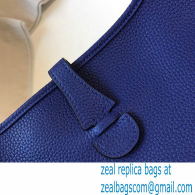 Hermes Evelyne III PM Bag with Electric Blue Silver Hardware - Click Image to Close