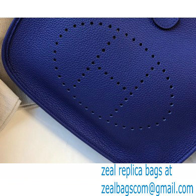 Hermes Evelyne III PM Bag with Electric Blue Silver Hardware - Click Image to Close