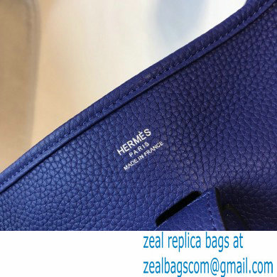 Hermes Evelyne III PM Bag with Electric Blue Silver Hardware - Click Image to Close