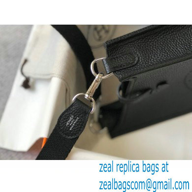 Hermes Mini Evelyne Bag Black with Silver Hardware