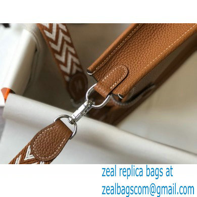 Hermes Mini Evelyne Bag Brown with Silver Hardware