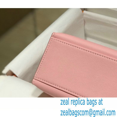 Hermes Mini Kelly 22 Pochette Bag Cherry Pink in Swift Leather with Gold Hardware