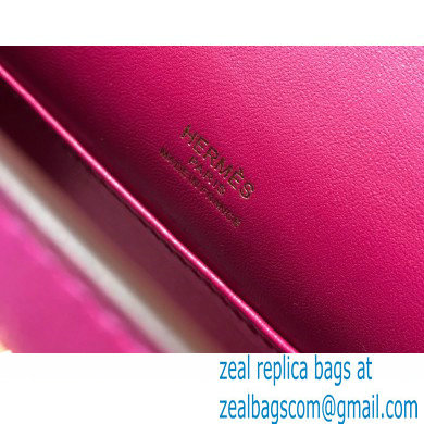 Hermes Mini Kelly 22 Pochette Bag Rose Purple in Swift Leather with Gold Hardware - Click Image to Close