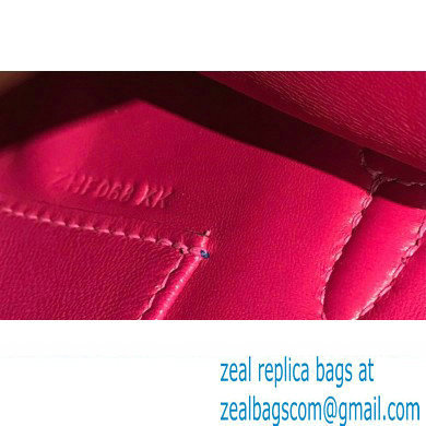 Hermes Mini Kelly 22 Pochette Bag Rose Purple in Swift Leather with Silver Hardware