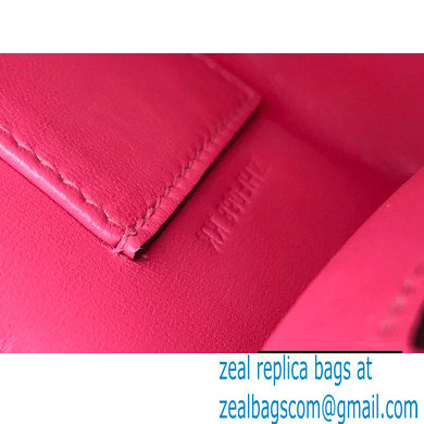 Hermes Mini Kelly 22 Pochette Bag Rouge Pink in Swift Leather with Silver Hardware - Click Image to Close