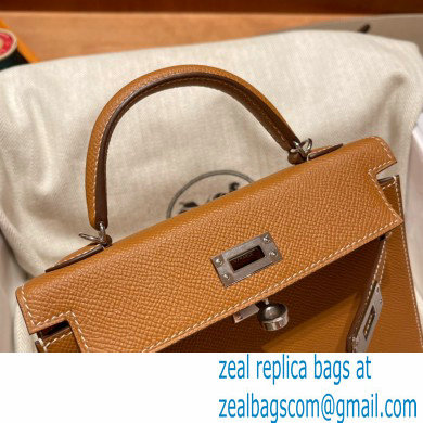 Hermes Mini Kelly II Handbag gold original epsom leather