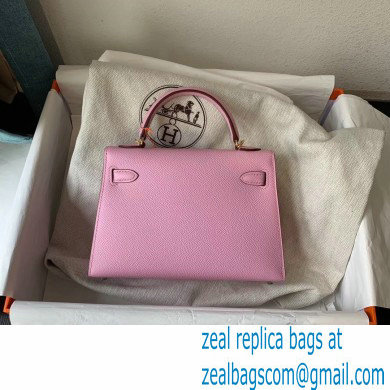 Hermes Mini Kelly II Handbag original epsom leather mauve