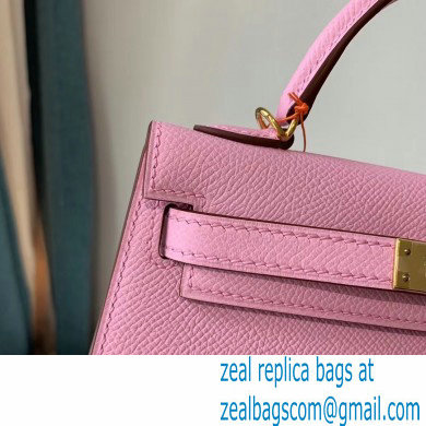 Hermes Mini Kelly II Handbag original epsom leather mauve