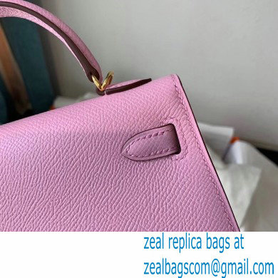 Hermes Mini Kelly II Handbag original epsom leather mauve
