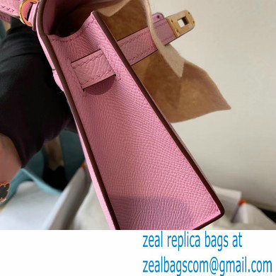 Hermes Mini Kelly II Handbag original epsom leather mauve