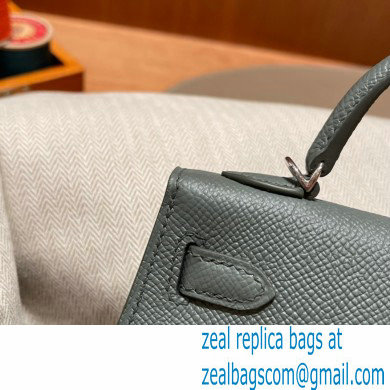 Hermes Mini Kelly II Handbag vert amanda original epsom leather - Click Image to Close
