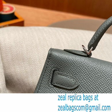 Hermes Mini Kelly II Handbag vert amanda original epsom leather