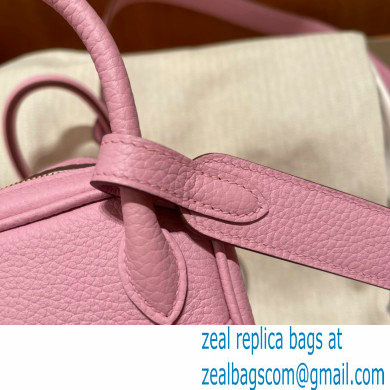 Hermes Mini Lindy 19cm Bag in original togo leather mauve - Click Image to Close