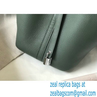 Hermes Picotin Lock 18/22 Bag Almond Green with Silver Hardware