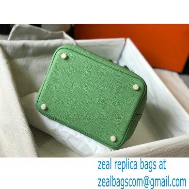 Hermes Picotin Lock 18/22 Bag Avocado Green with Gold Hardware